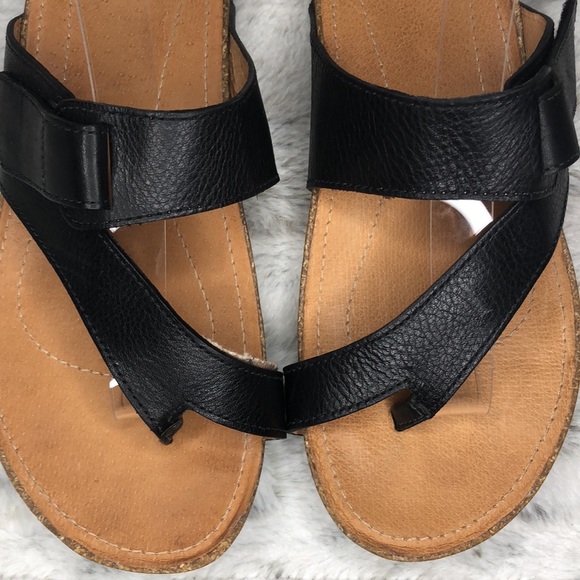 Nurture Black Leather Camdenn Comfort Sandal 8 - Picture 3 of 12